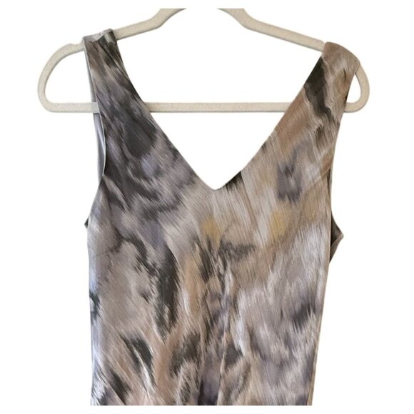 R&M Richards Womens Sleeveless Tiered HI Lo Maxi Dress Size 14 Floral Elegant - Picture 2 of 9